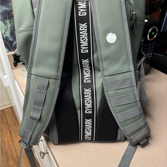 Gymshark Green Roll-Top Backpack Durable Canvas - Picture 2 of 2